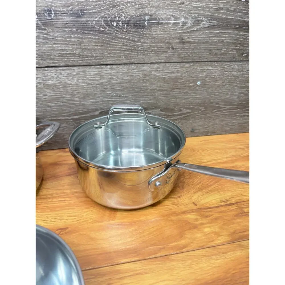 All Clad Emeril Copper Core 2 qt Pan +6 qt stock pot + 8